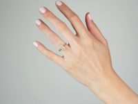 Victorian 18ct Gold Marquise Ring set with Diamonds