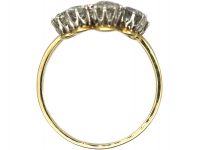 Art Nouveau 14ct Gold & Platinum, Diamond Giardinetti Ring