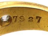 Edwardian 18ct Gold, Three Stone Diamond Gypsy Ring