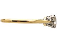 Art Deco 18ct Gold & Platinum, Diamond Solitaire Ring