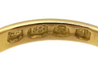 Victorian 18ct Gold, Emerald & Diamond Five Stone Ring