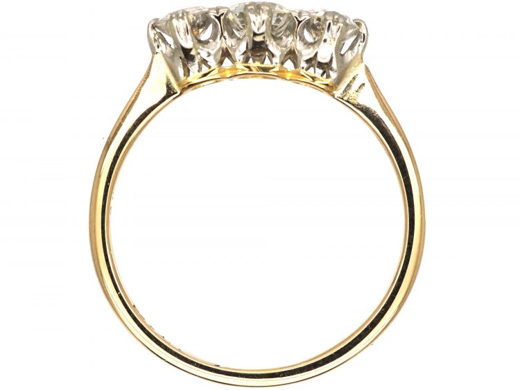 18ct Gold & Platinum, Three Stone Diamond Ring