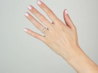 Art Deco Platinum, Three Stone Diamond Ring by Deakin & Francis