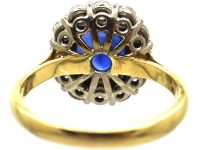 18ct Gold, Sapphire & Diamond Cluster Ring by Deakin & Frances