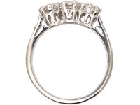 Art Deco Platinum, Three Stone Diamond Ring by Deakin & Francis