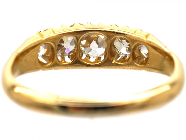 Edwardian 18ct Gold, Five Stone Diamond Ring