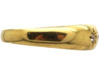 Victorian 18ct Gold Three Stone Diamond Gypsy Ring