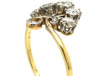Art Nouveau 14ct Gold & Platinum, Diamond Giardinetti Ring