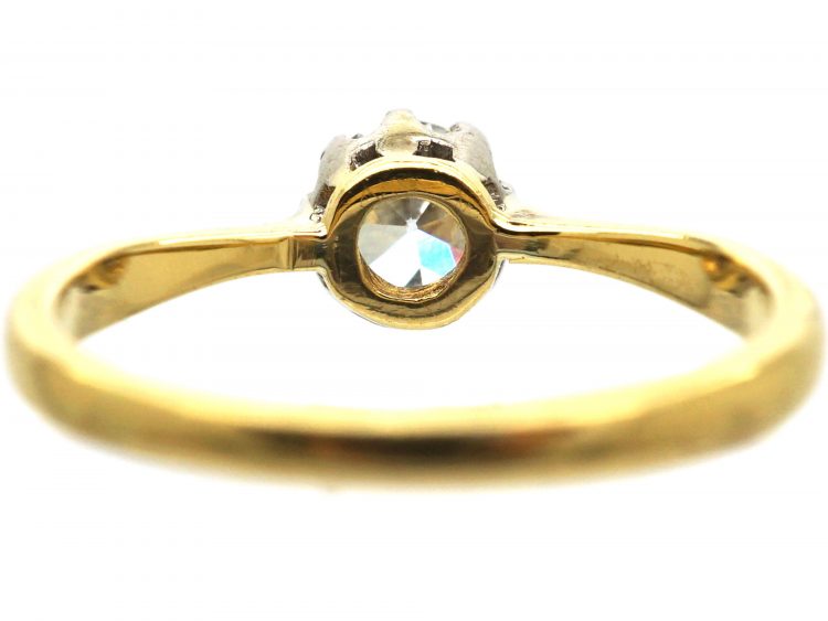 18ct Gold & Platinum, Diamond Solitaire Ring