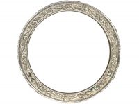 Art Deco Platinum & Diamond Eternity Ring with Incised Decoration on the Sides