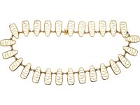 Silver & White Enamel Necklace by David Andersen