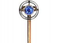 Art Deco Platinum & Sapphire Tie Pin