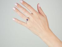 18ct Gold, Sapphire & Diamond Three Stone Ring