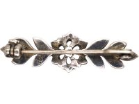Silver & Marcasite Flower Brooch