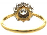 18ct Gold & Platinum, Diamond Daisy Cluster Ring