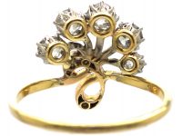 Art Nouveau 14ct Gold & Platinum, Diamond Giardinetti Ring