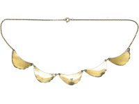 Silver & Blue Enamel Necklace by Elvic & Co