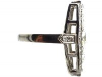 Art Deco 18ct White Gold & Platinum, Diamond Geometric Ring