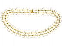 Mid 20th Century Silver & White Enamel Three Row Collar By JB Balruud