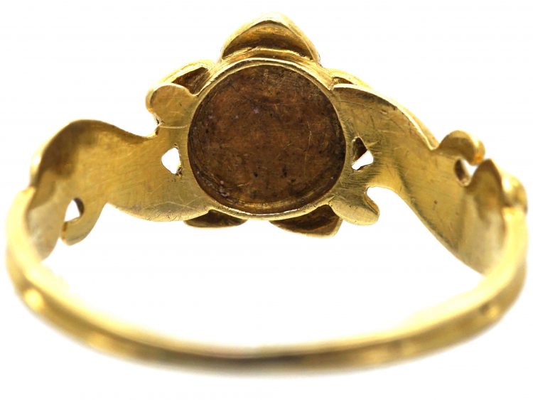 Regency 15ct Gold Turquoise & Diamond Forget Me Not Cluster Ring