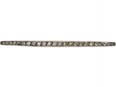 Art Deco Silver & Paste Line Brooch