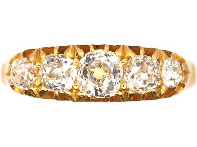 Edwardian 18ct Gold, Five Stone Diamond Ring