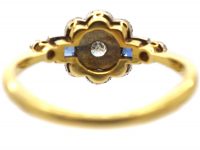 Art Deco 18ct Gold & Platinum, Sapphire & Diamond Ring