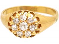 Edwardian 18ct Gold Diamond Cluster Ring