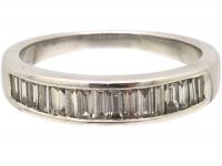 18ct White Gold Ring set with Baguette Diamonds