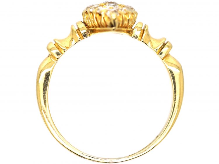Victorian 18ct Gold Marquise Ring set with Diamonds