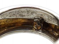 18ct Two Tone Gold and Sapphire Double Band Ring by Cartier