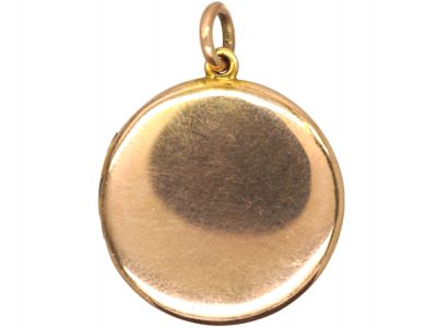 Edwardian 10ct Gold Slim Round Locket