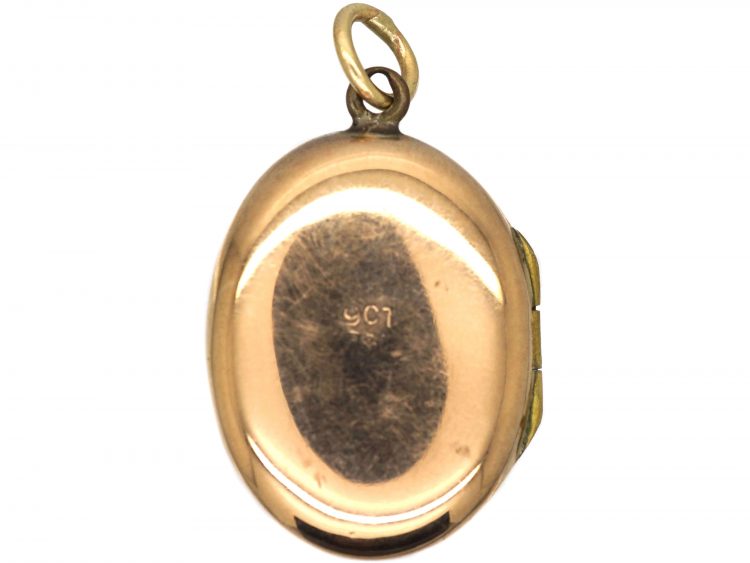 Art Deco 9ct Back & Front Sunrise Locket