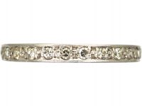 Art Deco Platinum & Diamond Narrow Eternity Ring