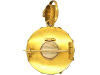 Georgian 18ct Gold Emerald & Ruby Locket Brooch & Pendant