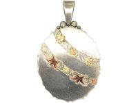 Victorian Silver & Two Colour Gold Overlay Locket