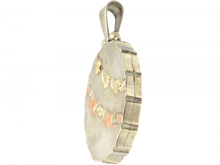 Victorian Silver & Two Colour Gold Overlay Locket