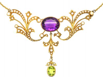 Edwardian 15ct Gold Suffragette Necklace