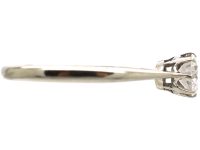 Art Deco 18ct White Gold & Platinum, Diamond Solitaire Ring