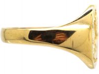 9ct Gold Signet Ring with Engraved Intaglio of a Lion