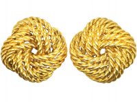 18ct Gold Clip On Knot Earrings by Boucheron