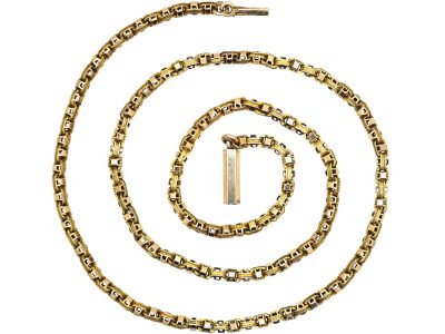 Victorian 9ct Gold Ornate Chain with Barrel Clasp