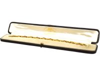 Edwardian 15ct Gold Harlequin Bracelet in Original Case set with Different Gemstones