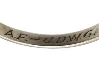 Art Deco Platinum, Asscher Cut Diamond Ring with Diamond Set Shoulders