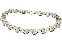Victorian Silver Collar with Fern & Leaf Motif