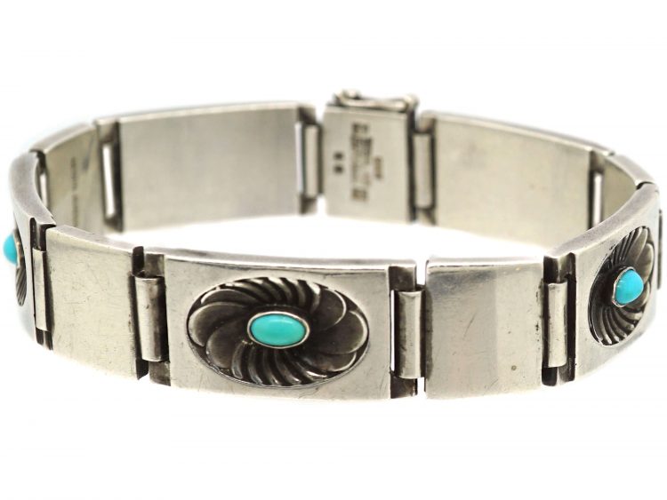 Silver & Turquoise Bracelet by Georg Jensen