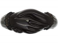 Victorian Jet Fede Ring