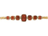 Art Deco 9ct Gold & Garnet Bracelet