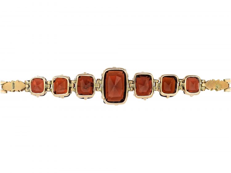 Art Deco 9ct Gold & Garnet Bracelet