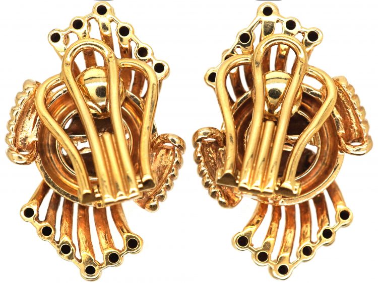 1950s 9ct Gold Clip On Earrings